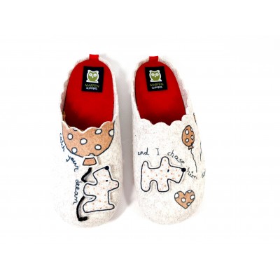 Marpen dámske papuče Malí psíčkovia Beige